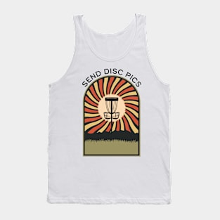 Send Disc Pics | Disc Golf Vintage Retro Arch Mountains Tank Top